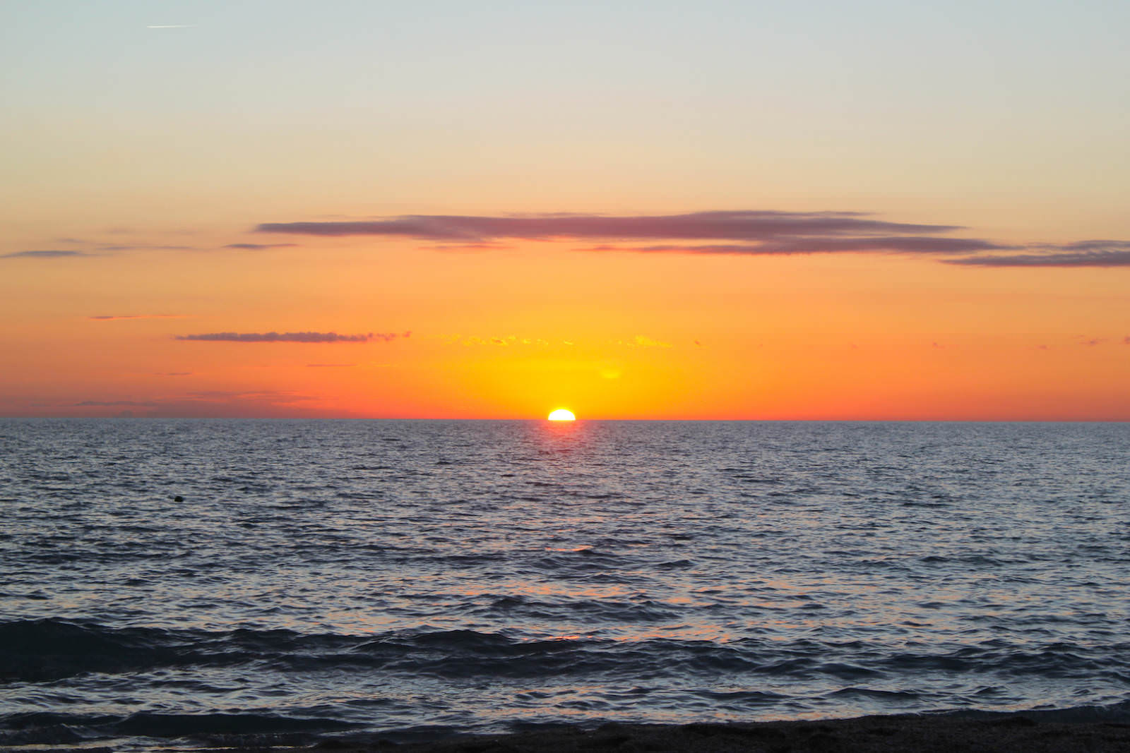 Sunset over Gulf of Mexico